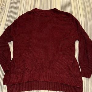 American Eagle Outfitters Maroon Crew Neck Sweater